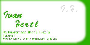ivan hertl business card